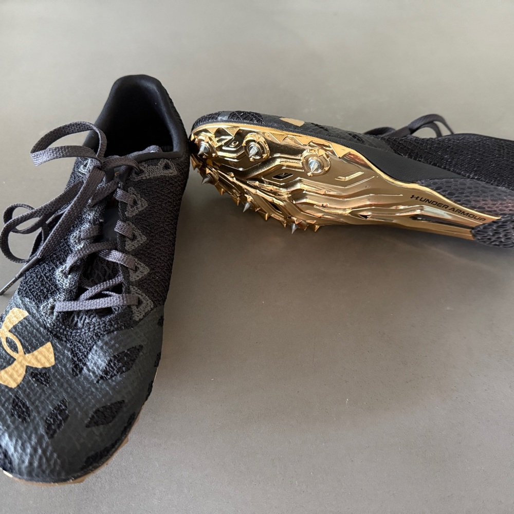Under Armour Black and Gold Track Spikes